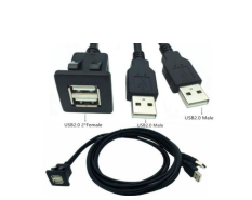 Кабель с разъемами USB 2.0  2 мама для монтажа - 2 папа 2 м