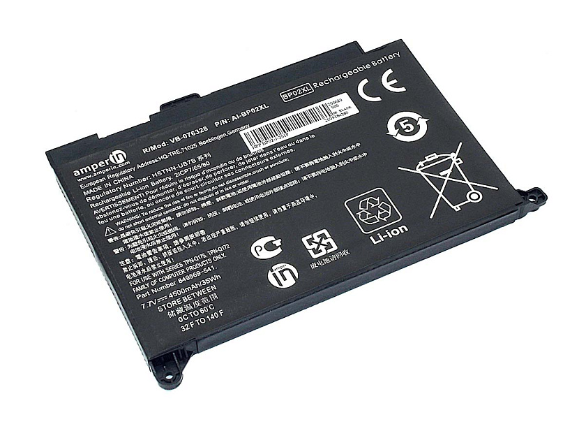 Аккумуляторная батарея Amperin для ноутбука HP 15-AU (BP02XL) 7.7V 4400mAh AI-BP02XL