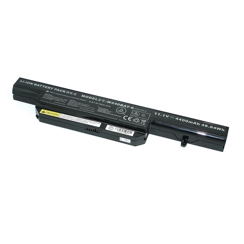 Аккумуляторная батарея для ноутбука DNS Clevo W240 11.1V 4400mAh W240BAT-6 черная