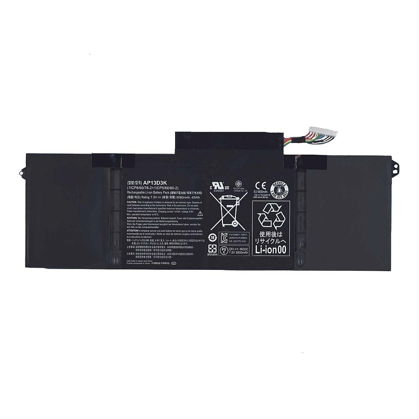 Аккумуляторная батарея для ноутбука Acer Aspire S3-392G 7.5V 6060mAh 45Wh AP13D3K