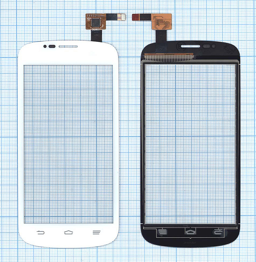 Сенсорное стекло (тачскрин) для ZTE V829 белое