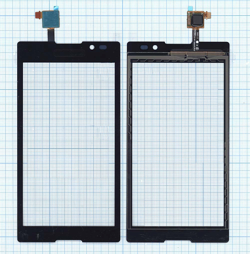 Сенсорное стекло (тачскрин) для Sony Xperia C (C2305) черное