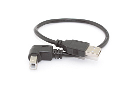 Кабель USB  2.0 на  USB-B угол вниз 0,3 м