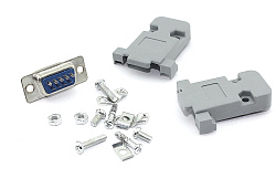 Сборный штекер RS232 DB9 папа 10 шт