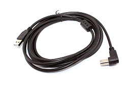 Кабель USB  2.0 на  USB-B угол влево 5 м