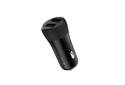 Автомобильная зарядка HOCO Z21, два порта USB, 5V, 2.4A, черный