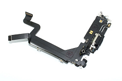 Шлейф с разъемом зарядки и микрофоном для Apple iPhone 14 Pro Max, черный ori