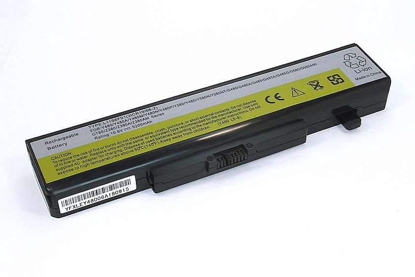 Аккумуляторная батарея для ноутбука Lenovo Ideapad Y480,V480 (L11S6F01) 5200mAh OEM черная