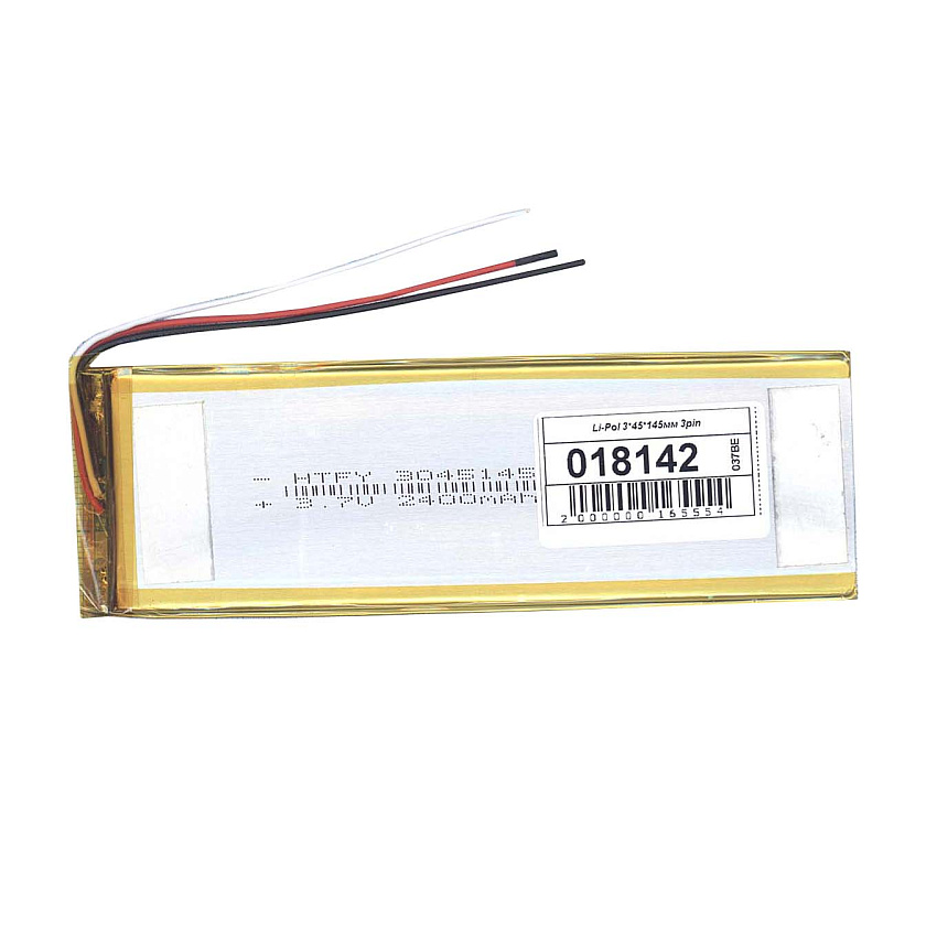 Аккумулятор Li-Pol (батарея) 3*45*145мм 3pin 3.7V/2400mAh