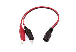 Кабель с разъемами DC  5.5х2.1 мм мама на  зажимы типа "крокодил"