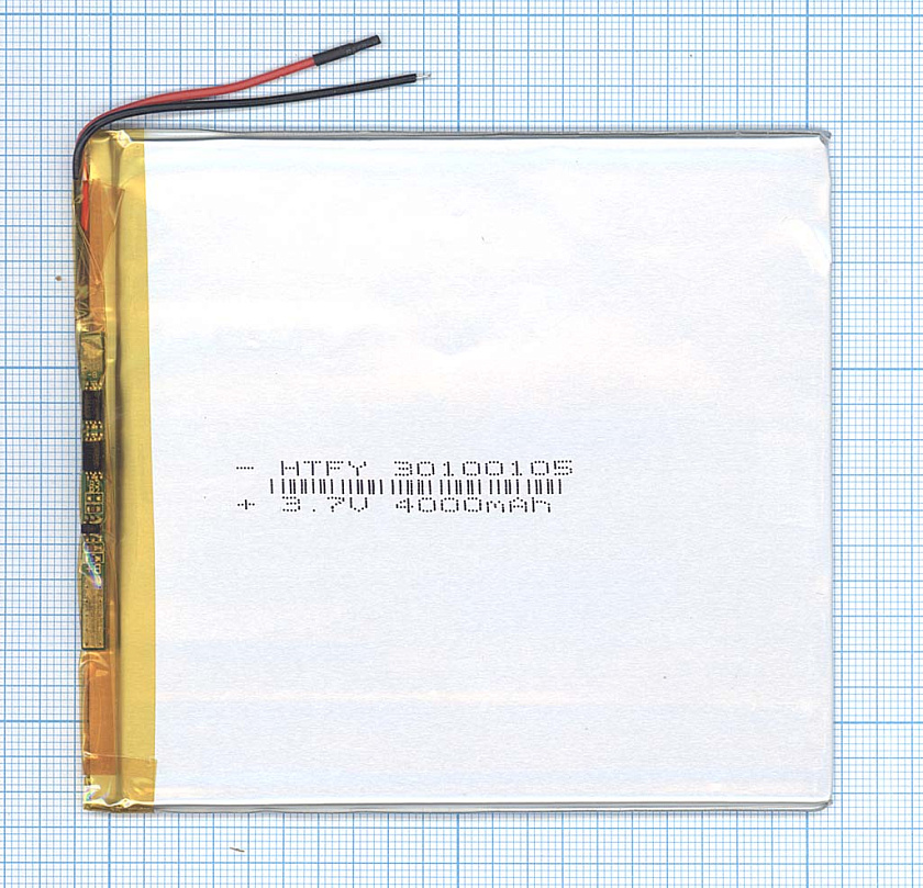 Аккумулятор Li-Pol (батарея) 3*100*105мм 2pin 3.7V/4000mAh