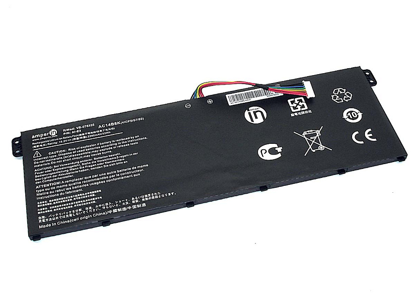 Аккумуляторная батарея Amperin для ноутбука Acer Aspire E3-111 (AC14B8K) 15.2V 3090mAh AI-E3
