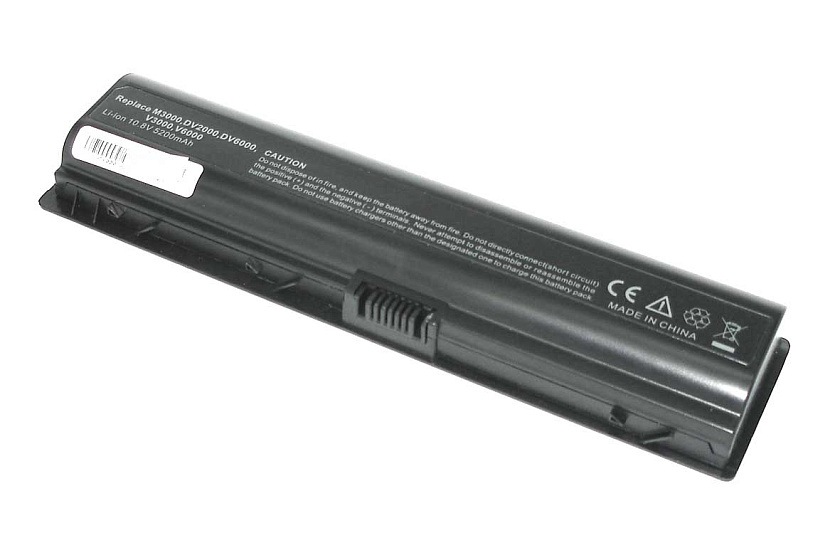 Аккумуляторная батарея для ноутбука HP Pavilion DV2000, DV6000 (HSTNN-DB42) 5200mAh OEM черная
