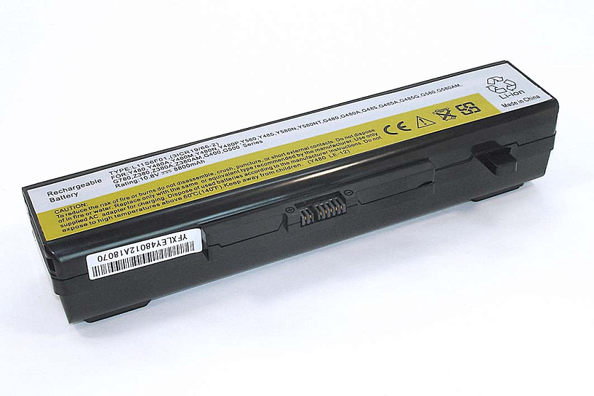 Аккумуляторная батарея для ноутбукa Lenovo IdeaPad Y480 (L11L6F01 75+) 11.1V 7200mAh OEM черная