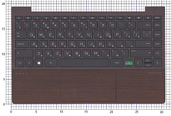 Топкейс для HP Envy 13-BA черно-коричневый