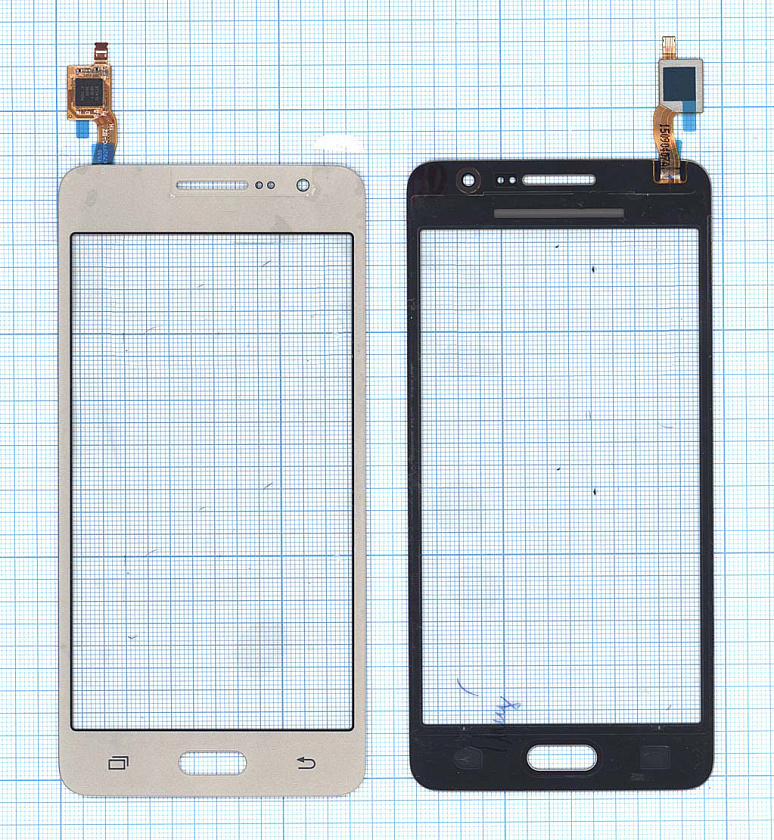 Сенсорное стекло (тачскрин) для Samsung Galaxy Grand Prime Duos SM-G530H золотистое