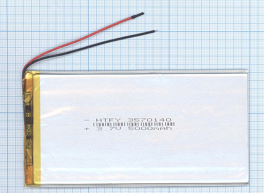 Аккумулятор Li-Pol (батарея) 3.5*70*140мм 2pin 3.7V/5000mAh