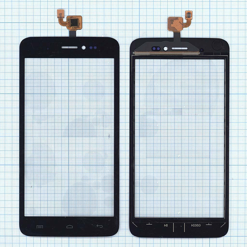 Сенсорное стекло (тачскрин) для Explay Rio, Rio Play черное