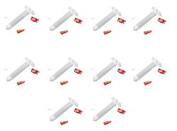 Промышленный шприц 3 мл с красной крышкой 10 шт