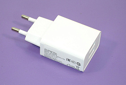 Блок питания (сетевой адаптер) AMPERIN MCW-2USB 5V/2.1A 5V/1A 10W 2USB Белый