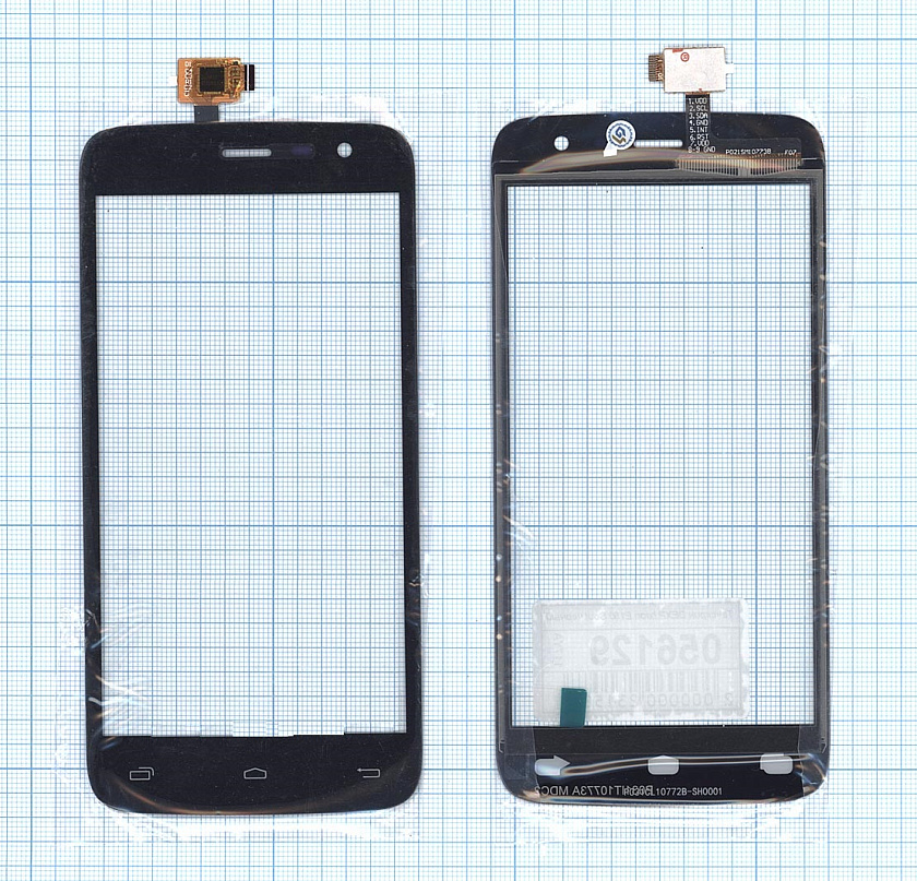 Сенсорное стекло (тачскрин) для DEXP Ixion E150 Soul черное