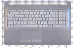 Топкейс для HP 15S-EQ 15S-FQ  серебристый FPR с тачпадом
