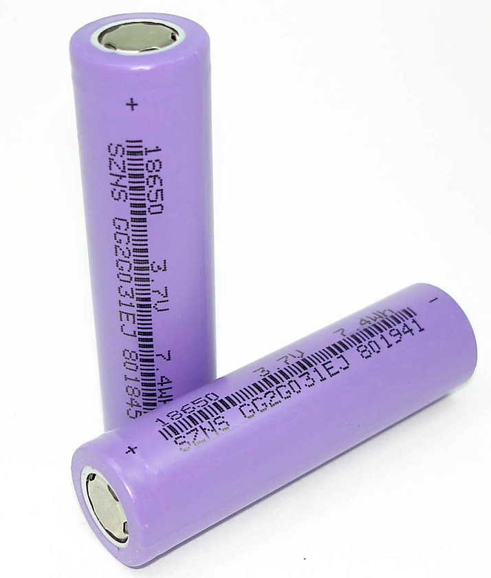 Аккумулятор типа 18650 2000mAh 3.7V 7.4Wh SZNS