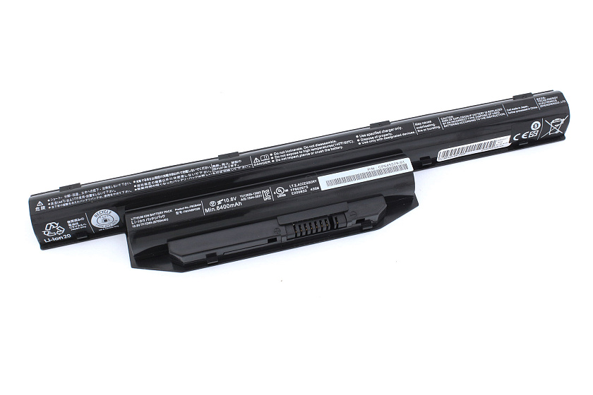 Аккумуляторная батарея для ноутбука Fujitsu LifeBook FMVNBP229 10.8V 6400mAh BP229-3S2P черная