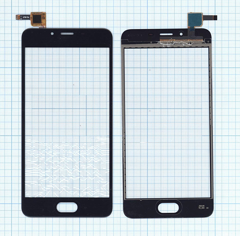 Сенсорное стекло (тачскрин) для Meizu U10 черное