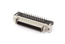 Разъем SCSI тип HPCN 50 пин для монтажа на плату, сквозная пайка