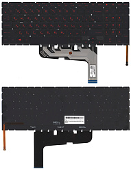 Клавиатура для ноутбука HP Omen 16-WF  черная с подсветкой