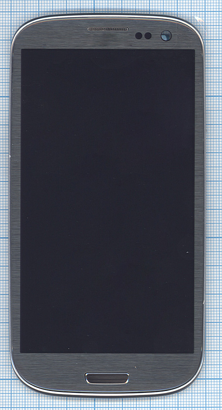 Дисплей для Samsung Galaxy S3 GT-I9300 Titan Gray серый с рамкой