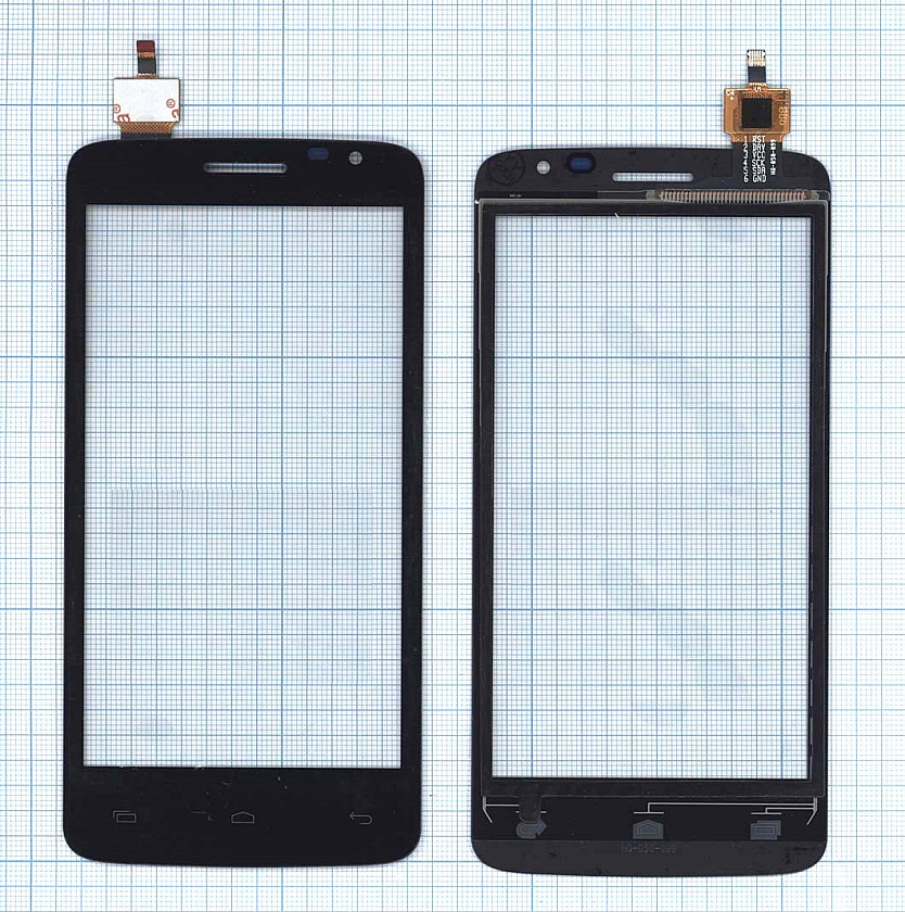 Сенсорное стекло (тачскрин) для Prestigio MultiPhone 3501 DUO черное
