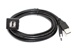 Кабель с разъемами USB 2.0  2 мама для монтажа - 2 папа 2 м