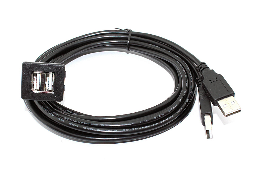 Кабель с разъемами USB 2.0  2 мама для монтажа - 2 папа 2 м