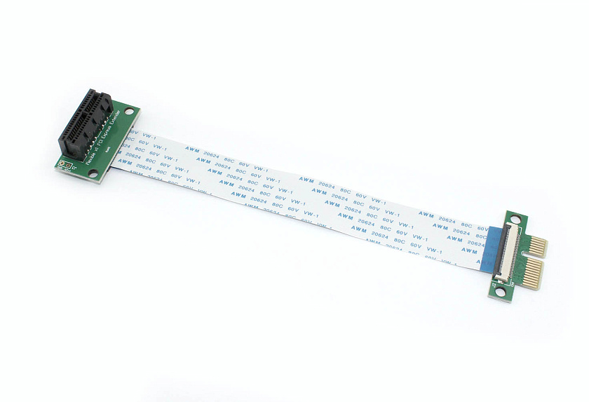 Переходник на плоском шлейфе PCIe x1