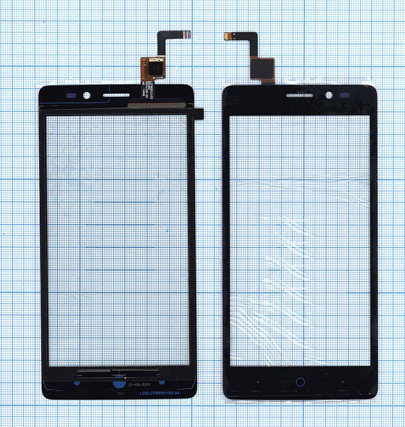 Сенсорное стекло (тачскрин) для ZTE Blade V2 Lite (A450) черное