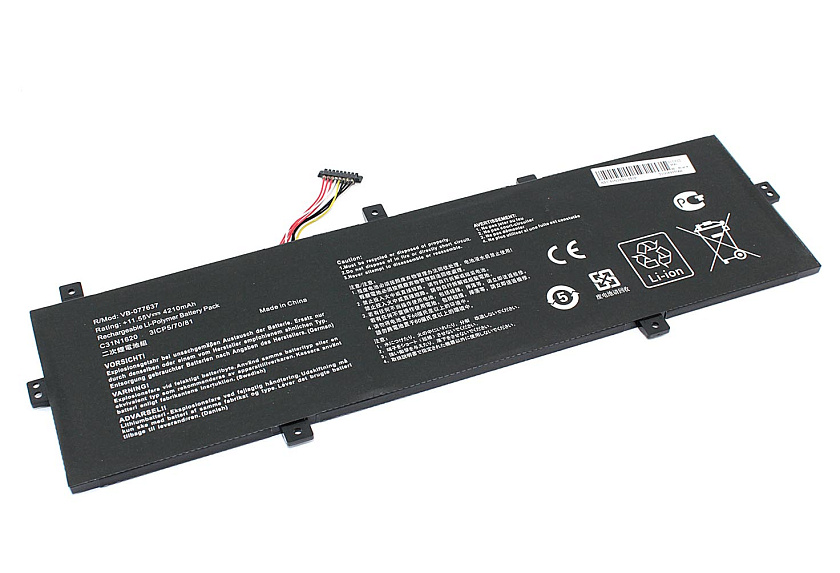 Аккумуляторная батарея для ноутбука Asus UX430 (C31N1620) 11.55V 3400mAh OEM