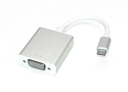 Адаптер Multiport Type-C на VGA для MacBook серебристый