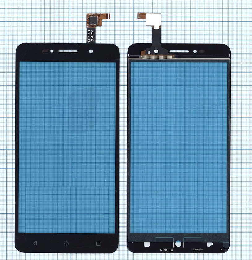 Сенсорное стекло (тачскрин) для Alcatel PIXI 4 (6) 8050D черное
