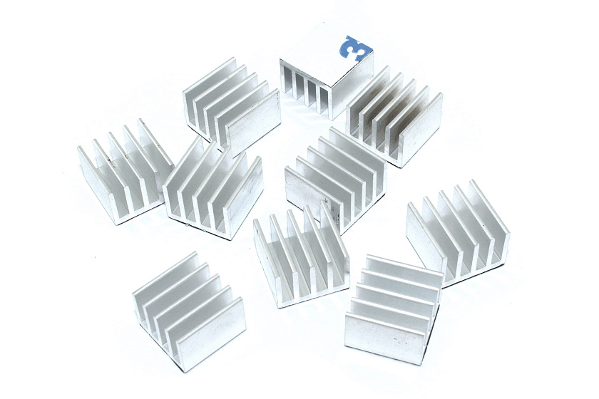 Аллюминиевый радиатор 14х14х10 мм с термоскотчем 3M 9448A 10 шт