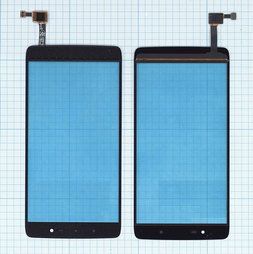 Сенсорное стекло (тачскрин) для Alcatel One Touch Idol 4 6055K черное