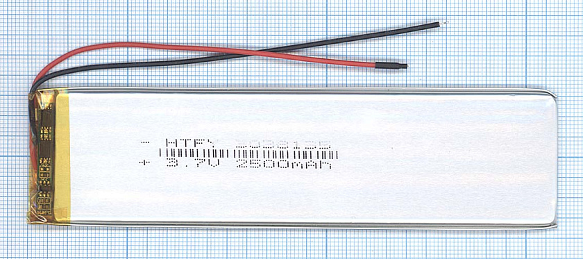 Аккумулятор Li-Pol (батарея) 3*38*135мм 2pin 3.7V/2500mAh