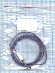 Аудио кабель Jack 3.5 - Jack 3.5, 1м (плоский кабель) фиолетовый