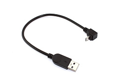 Кабель USB  Type A на Micro USB угол вниз  0,25 м