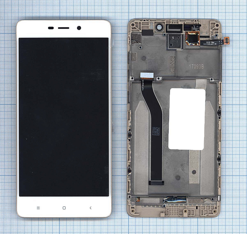 Дисплей для Xiaomi Redmi 4 Prime / Redmi 4 Pro белый с рамкой