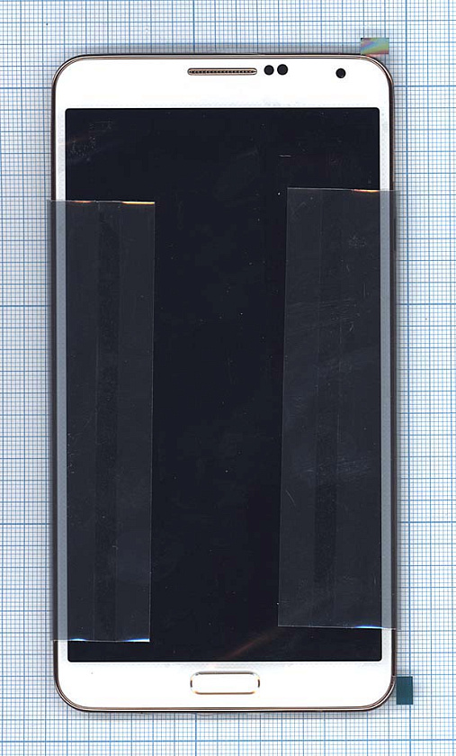 Дисплей для Samsung Galaxy Note 3 SM-N900 белый c золотой рамкой