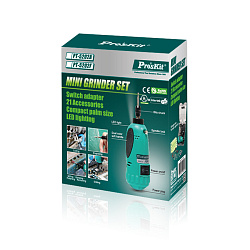 Ручная мини дрель Pro'sKit PT-5202F с набором насадок