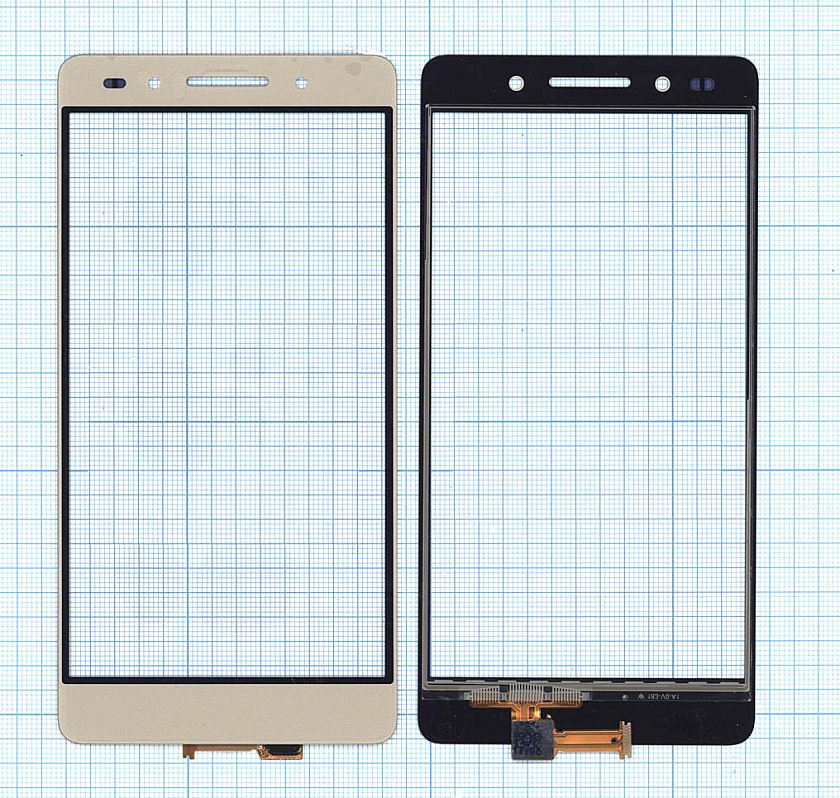 Сенсорное стекло (тачскрин) для Huawei Honor 7 золотое