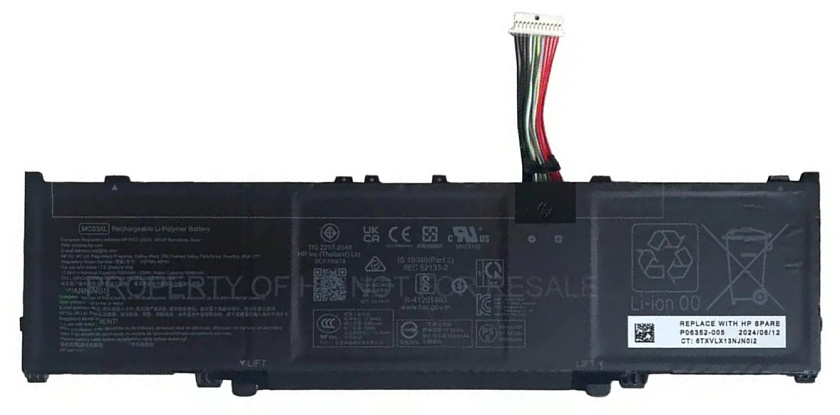 Аккумуляторная батарея для ноутбука HP EliteBook 8 G1a 16 AI (MC03XL) 11.58V 62Wh